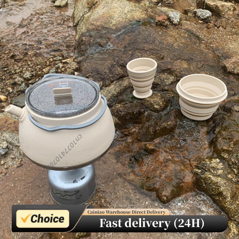 Camping Cooking Kettle - Składany silikonowy czajnik turystyczny, przenośny mini