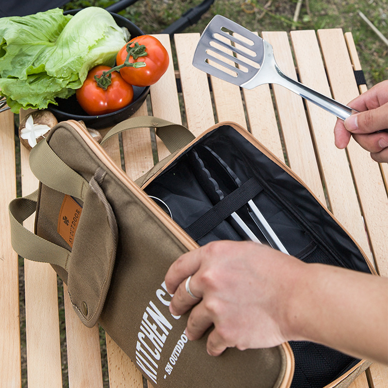 Camping Cooking Kits - 8-częściowy zestaw naczyń kuchennych na kemping,