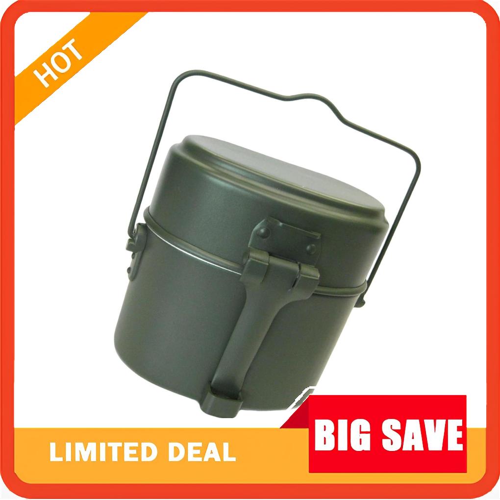 Camping Cooking Kit Box - 3-częściowy zestaw aluminiowych garnków i patelni