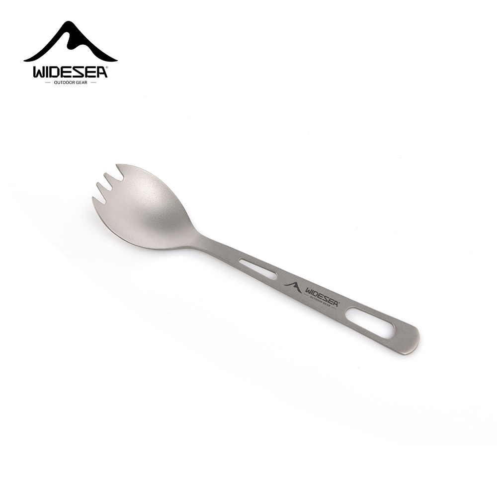 Camping Cooking Kits - Zestaw kempingowy Widesea: łyżka-taśmówka, tytanowa łyżka,