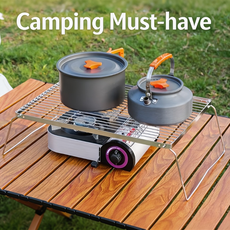 Camping Cooking Meat - Przenośny Składany Stojak na Ognisko ze