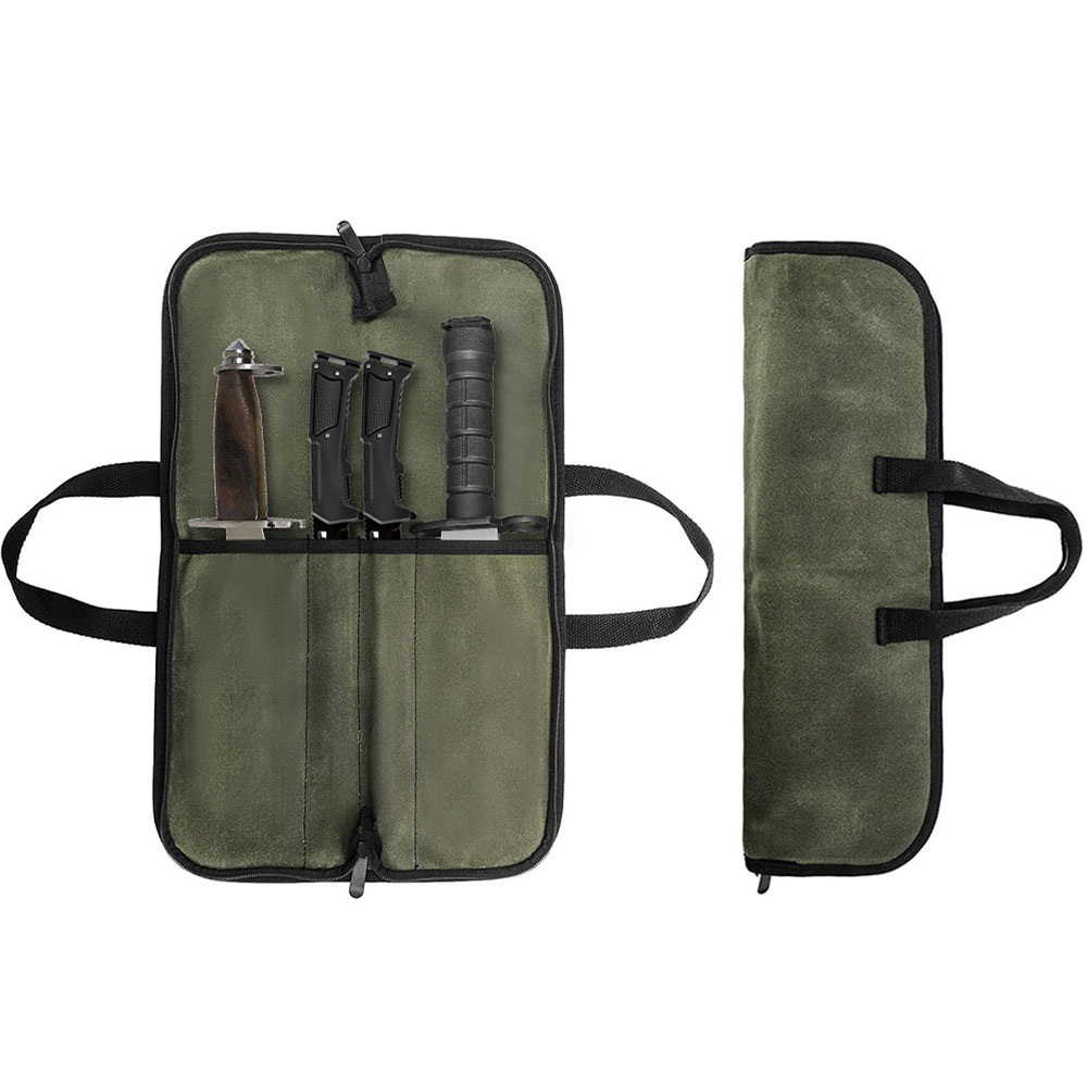 Camping Cooking Roll - Torba na noże z woskowanego płótna,