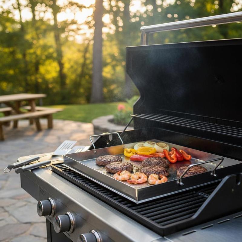 Camping Cooking Meat - Uniwersalna płaska płyta grillowa 18x16 cali