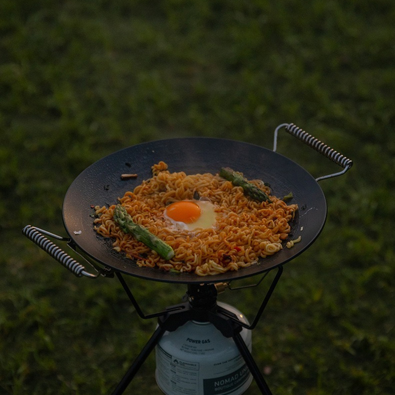 Camping Cooking Griddle - CAMPINGMOON GRW-45F Duża 3-warstwowa stalowa patelnia