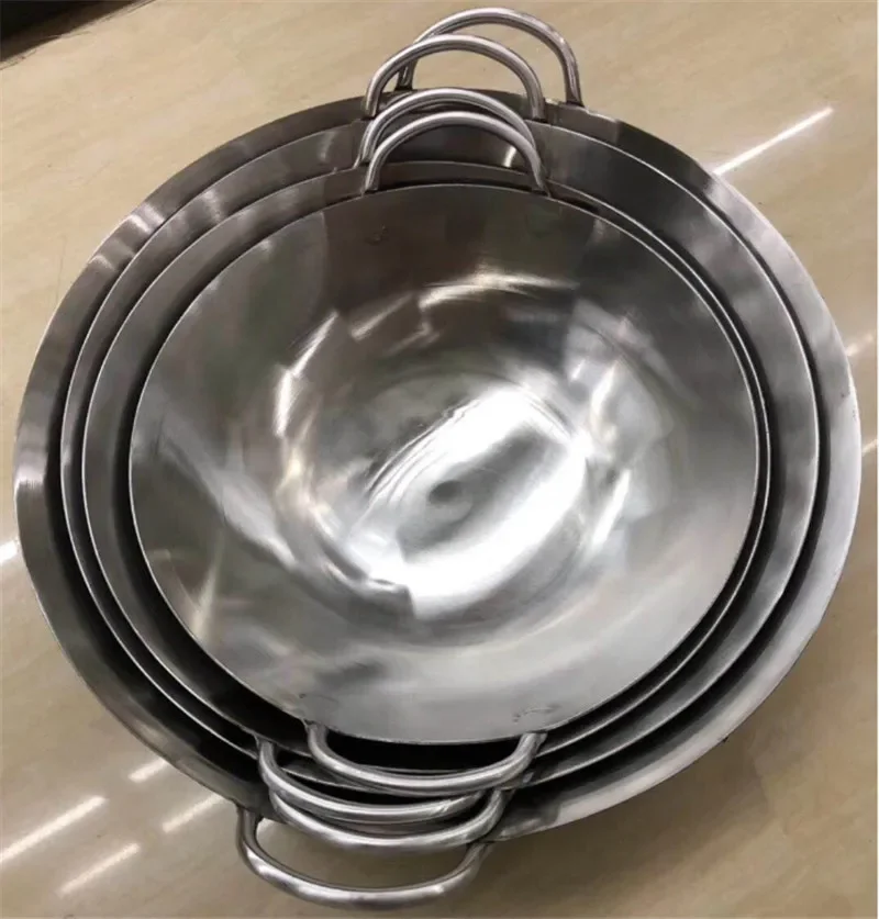 Camping Cooking Without Gas - Wok ze stali nierdzewnej 304, 50