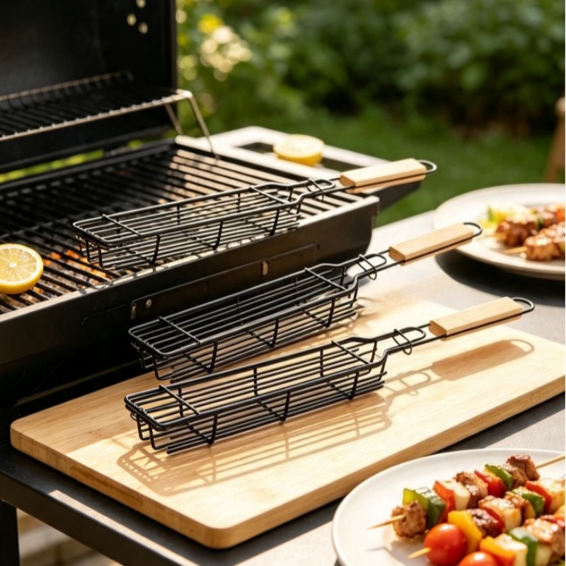Nesting Camping Cooking Set - 2/3 szt. Koszyki do grillowania ze