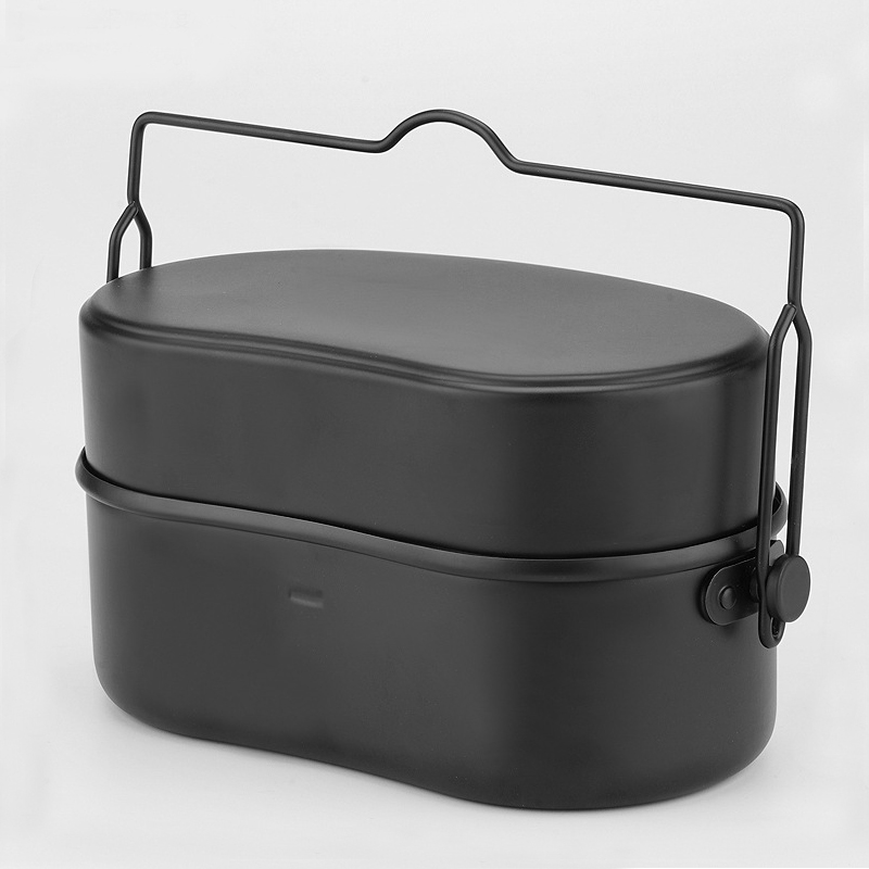 Camping Cooking Kit Box - Aluminiowy Lunch Box Naczynia Kuchenne Kempingowy