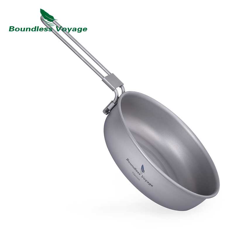 Camping Cooking Griddle - Boundless Voyage Ultralekka tytanowa patelnia ze