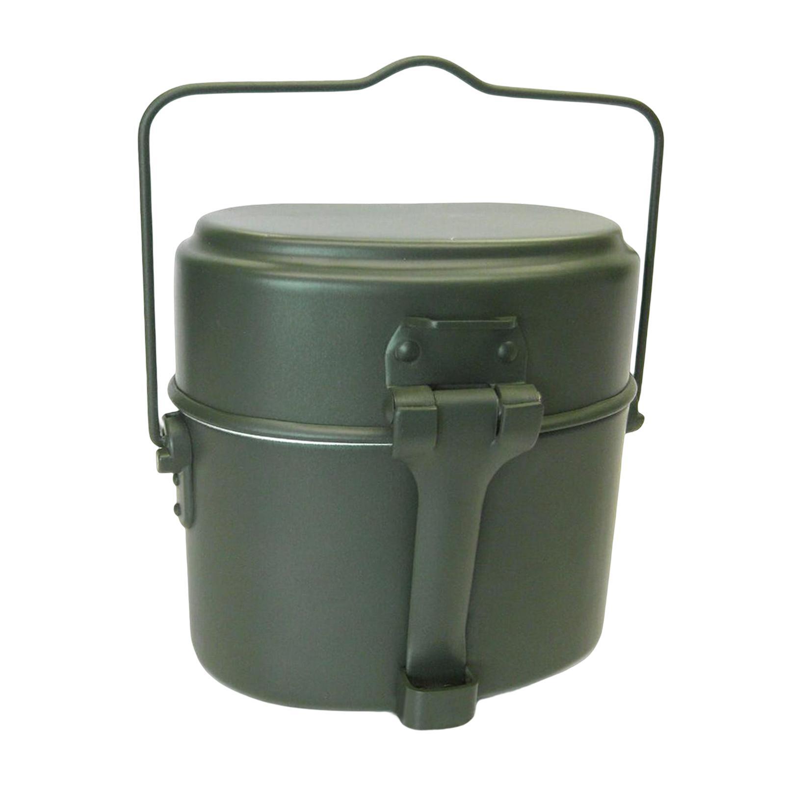 Camping Cooking Kit Box - 3-częściowy zestaw aluminiowych garnków i patelni