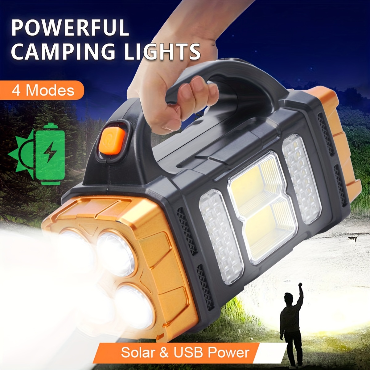 Camping Cooking Fish - Nowa, ulepszona, ładowalna, mocna latarka LED