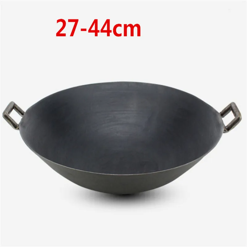 Camping Cooking Without Gas - Dwukomorowy żeliwny garnek wok bez powłoki
