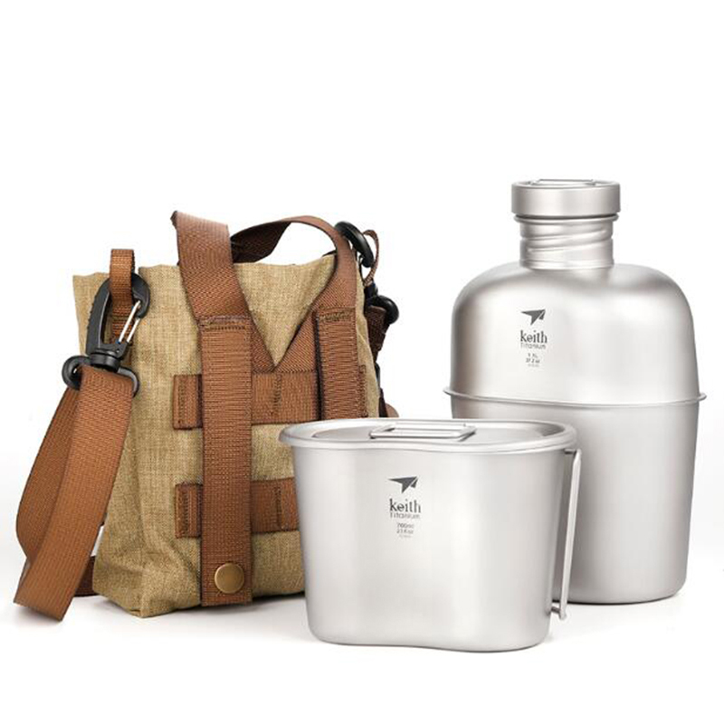 Camping Cooking Kit Box - Keith tytanowa zestaw do gotowania wojskowa