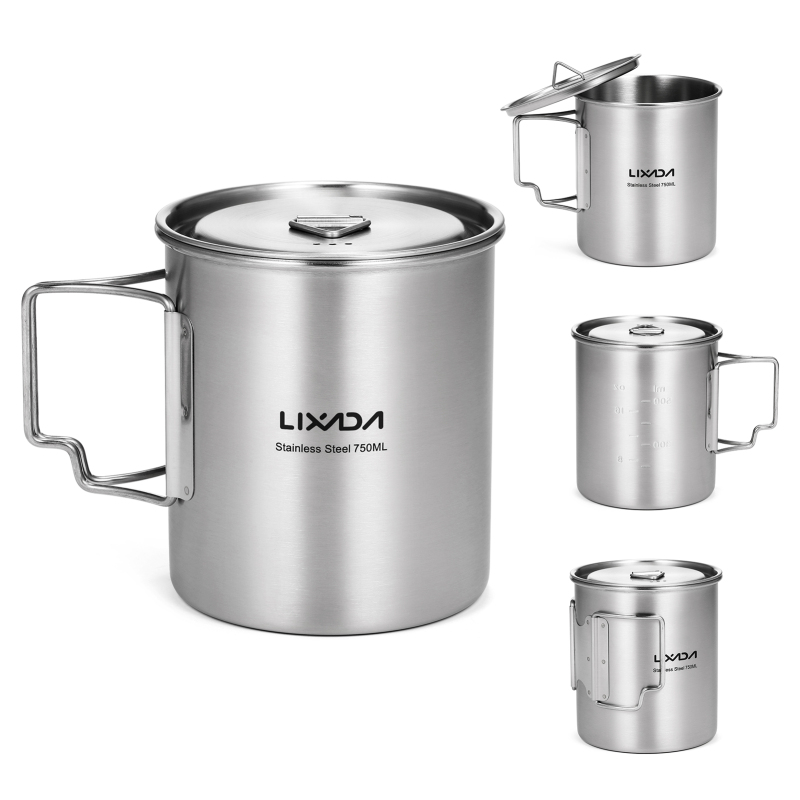 Camping Cooking Handle - Lixada Kubek 750ml Outdoorowy Kubek ze