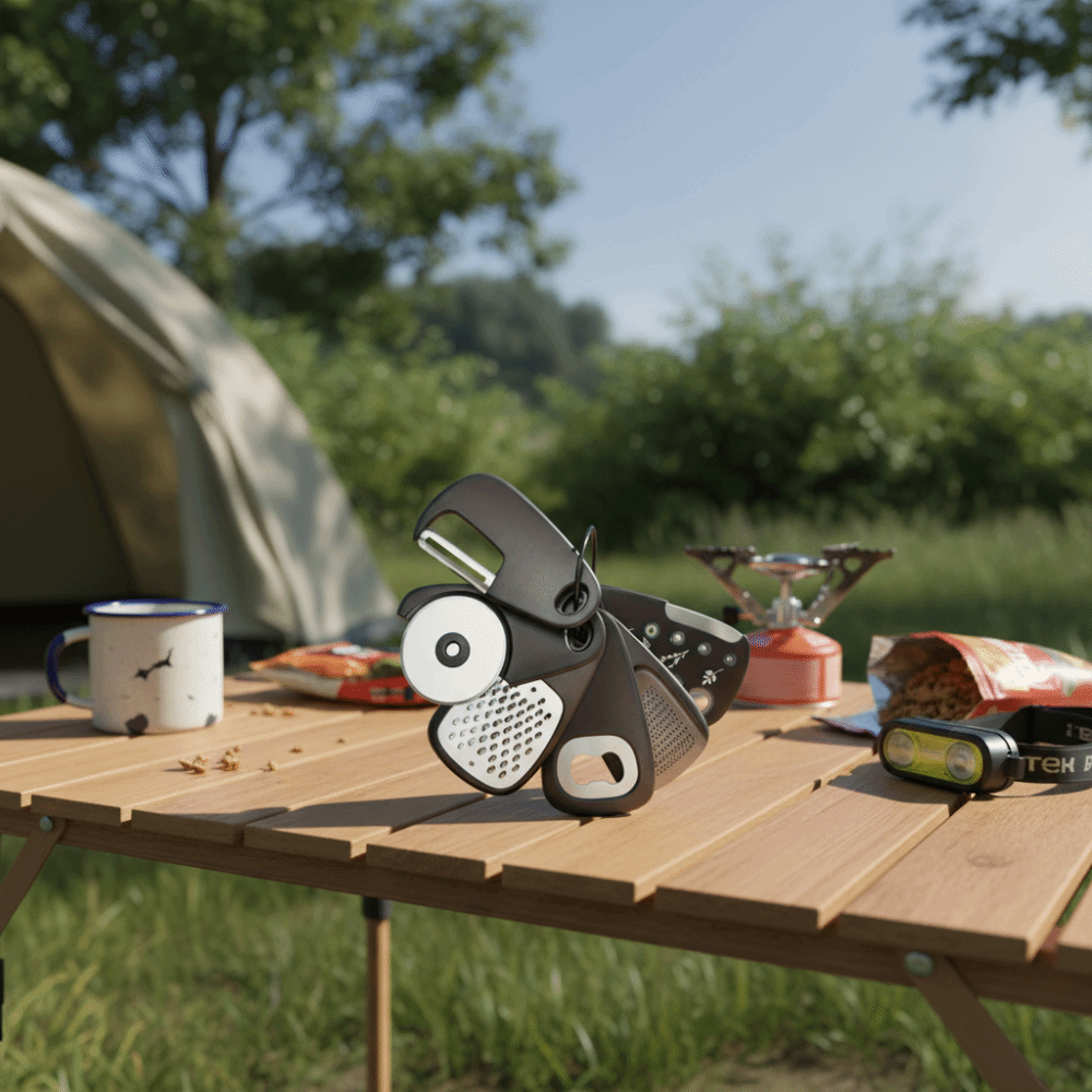 Camping Cooking Set Compact - Kompaktowy Zestaw Przyborów Kempingowych Oszczędzający Miejsce
