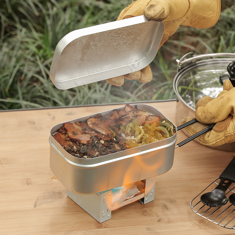 Camping Cooking Kit Box - Aluminiowy zestaw do gotowania na zewnątrz,