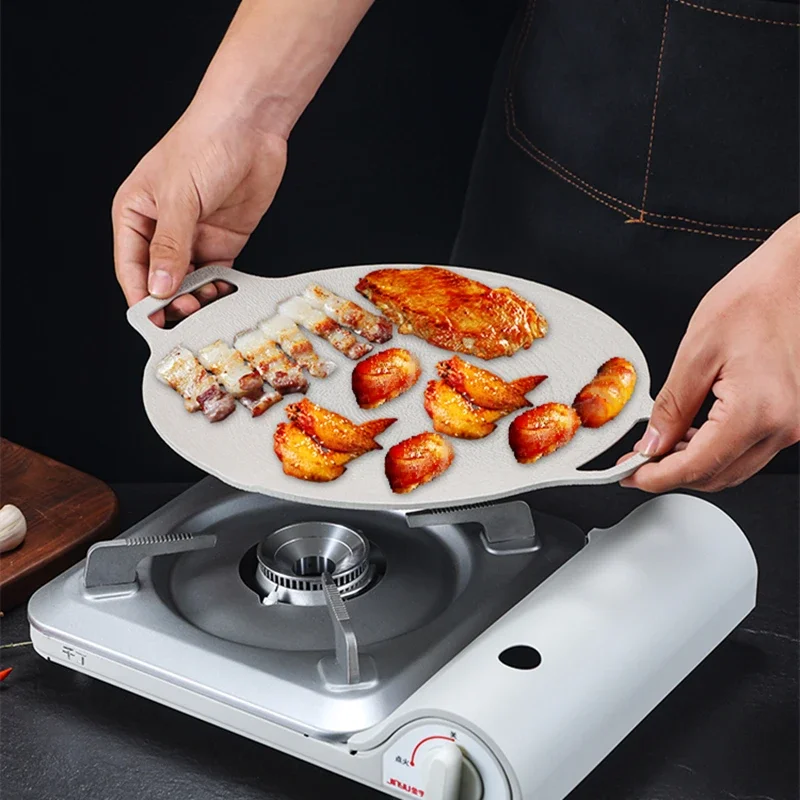 Camping Cooking Without Gas - ting nieprzywierająca okrągła patelnia kempingowa naczynia