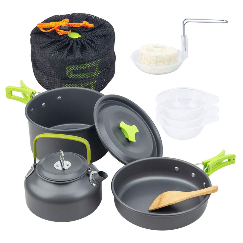 Camping Cooking Kit Box - Zestaw naczyń kempingowych na zewnątrz Aluminiowe