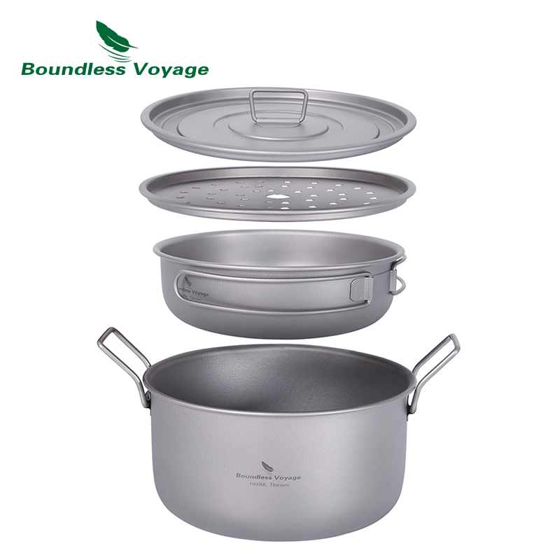 Camping Cooking Kits - Boundless Voyage Camping garnek do gotowania