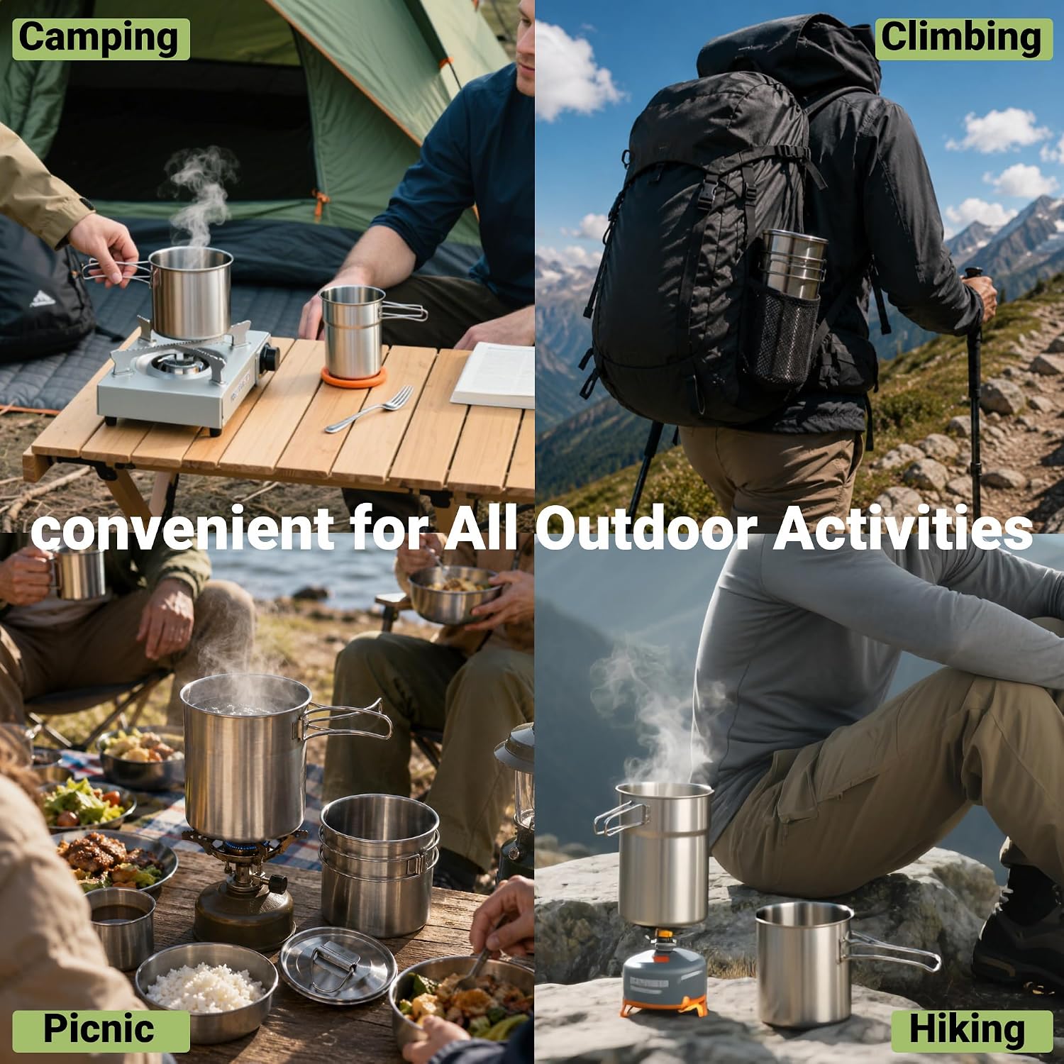 Składane kubki kempingowe, nac – Camping Cooking Kits recenzja i cena