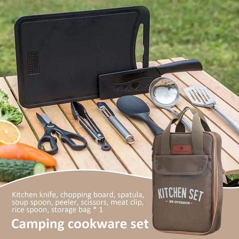 8-częściowy zestaw naczyń kuch – Camping Cooking Kits recenzja i cena