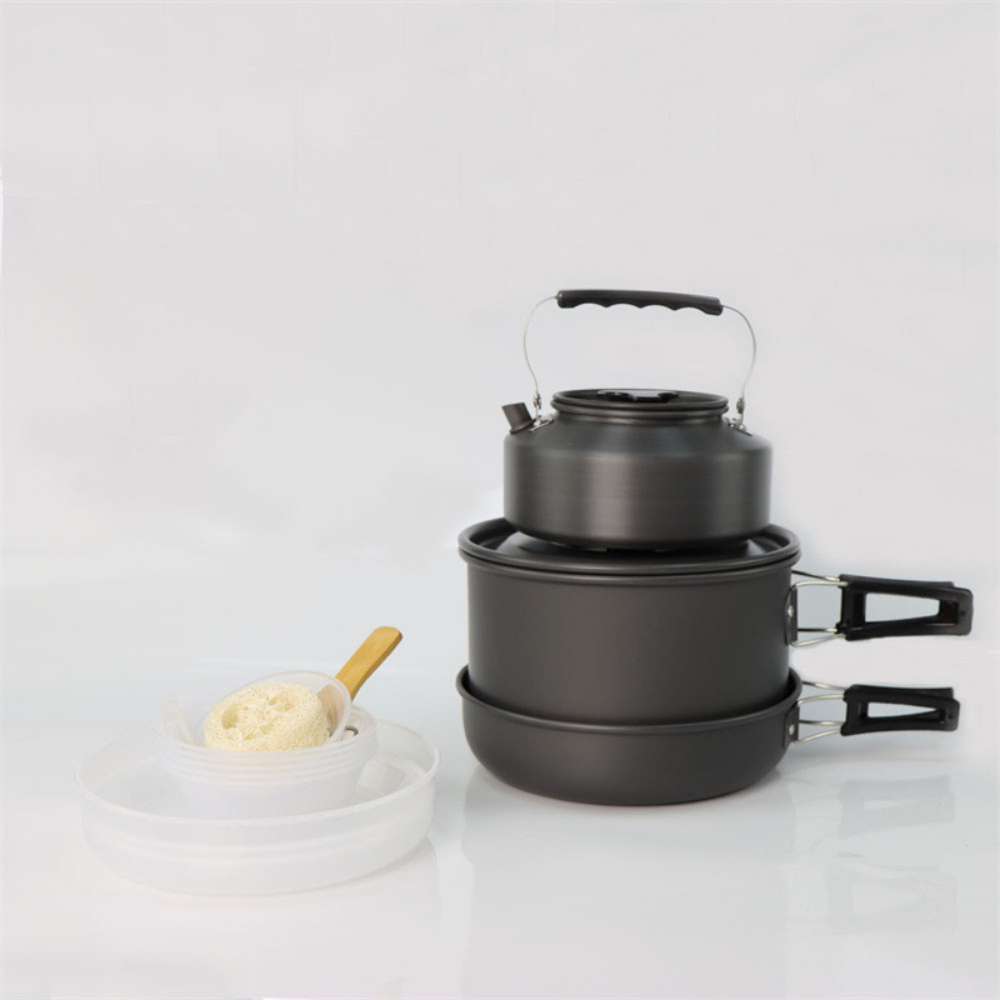 Lekki aluminiowy zestaw do got – Nesting Camping Cooking Set recenzja i cena
