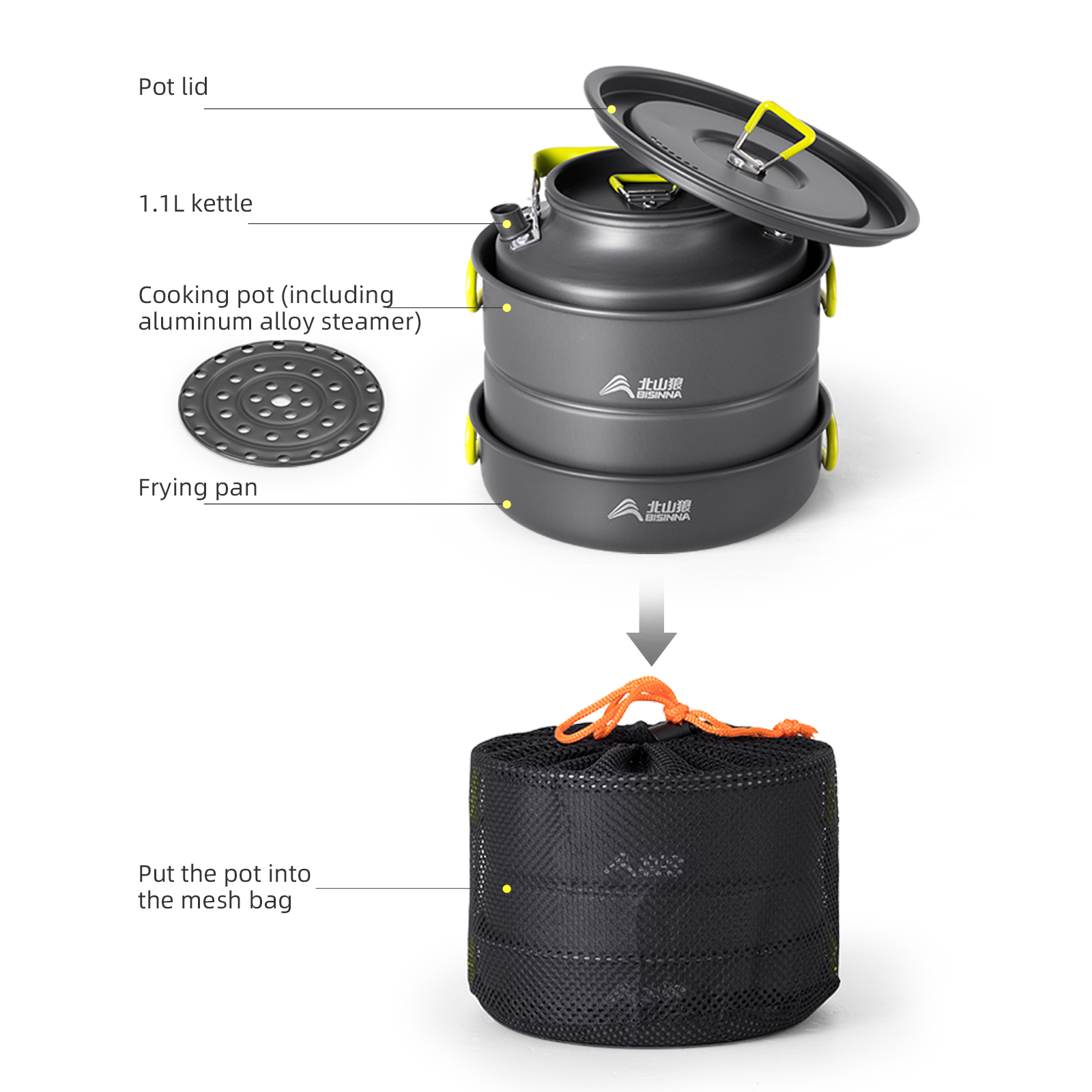 Zestaw naczyń kempingowych BIS – Nesting Camping Cooking Set recenzja i cena