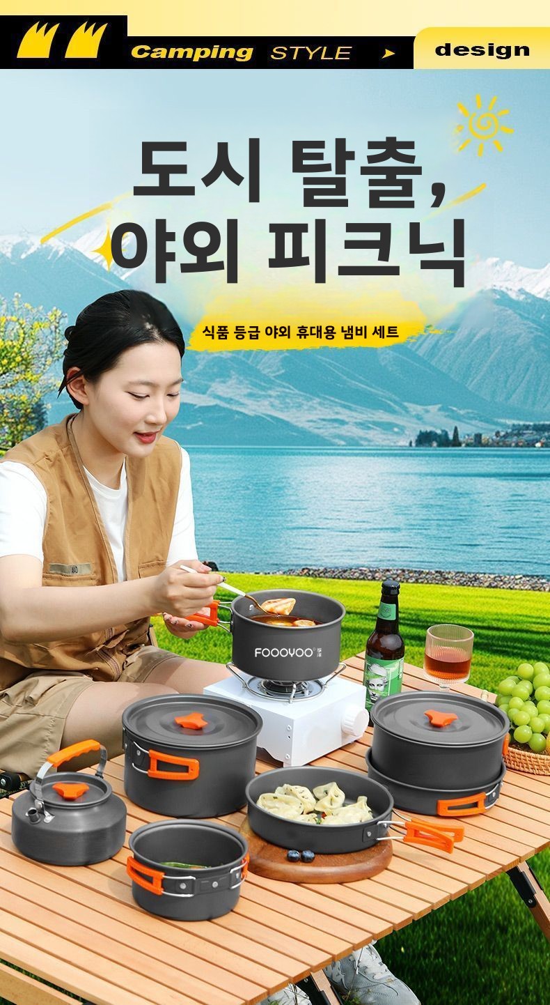 Przenośny, lekki zestaw naczyń – Camping Cooking Set Compact recenzja i cena