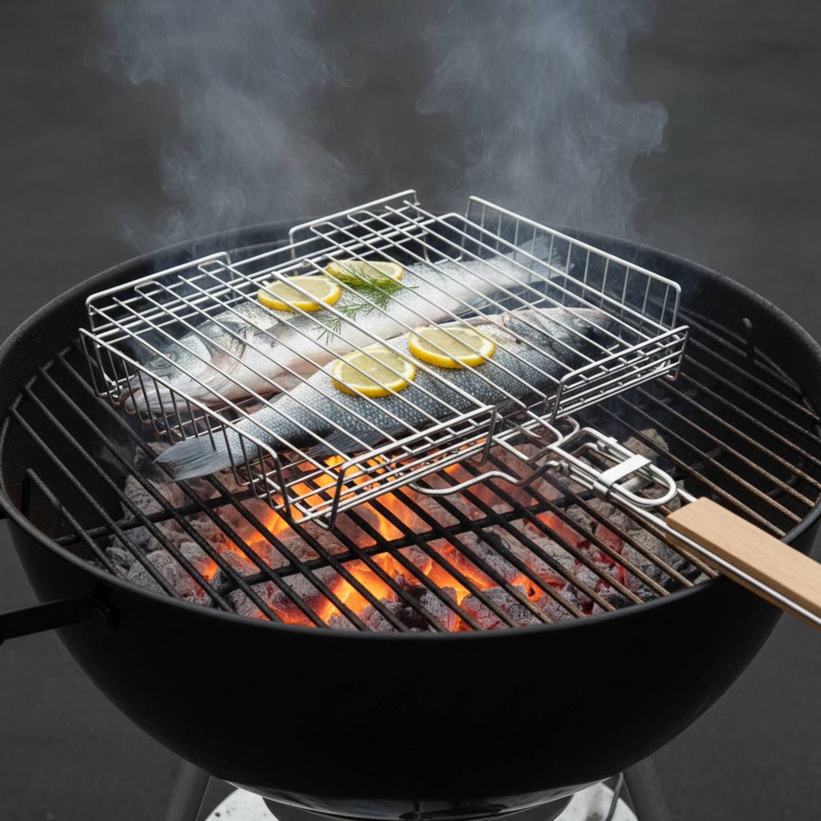 Kosz do grillowania z drewnian – Camping Cooking Handle recenzja i cena