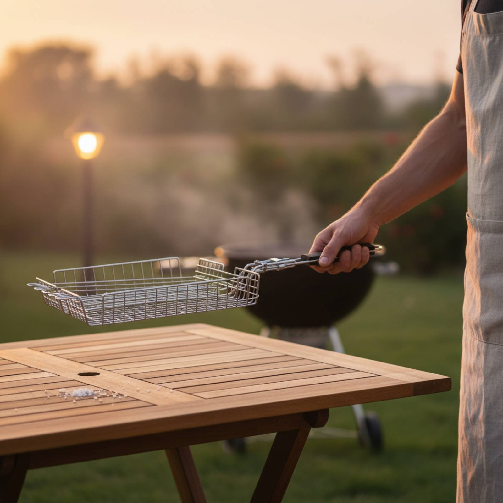 Kosz do grillowania z drewnian – Camping Cooking Handle recenzja i cena