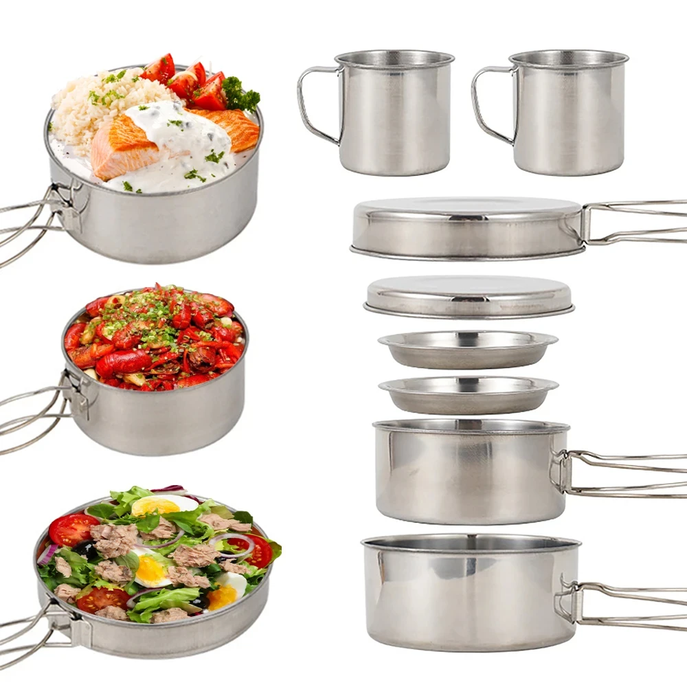 8-częściowy zestaw naczyń kemp – Camping Cooking And Cutlery Set recenzja i cena