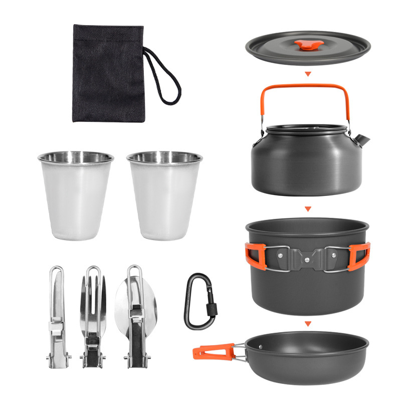 Zestaw do gotowania na zewnątr – Nesting Camping Cooking Set recenzja i cena