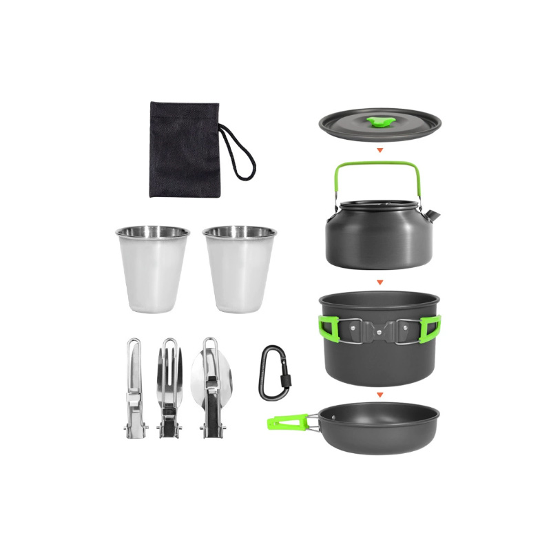 Zestaw do gotowania na zewnątr – Nesting Camping Cooking Set recenzja i cena