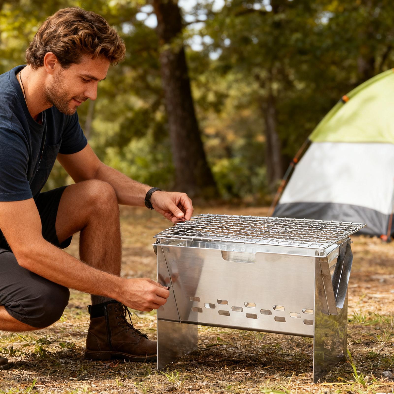 Składany Przenośny Grill na Wę – Camping Cooking Set Compact recenzja i cena