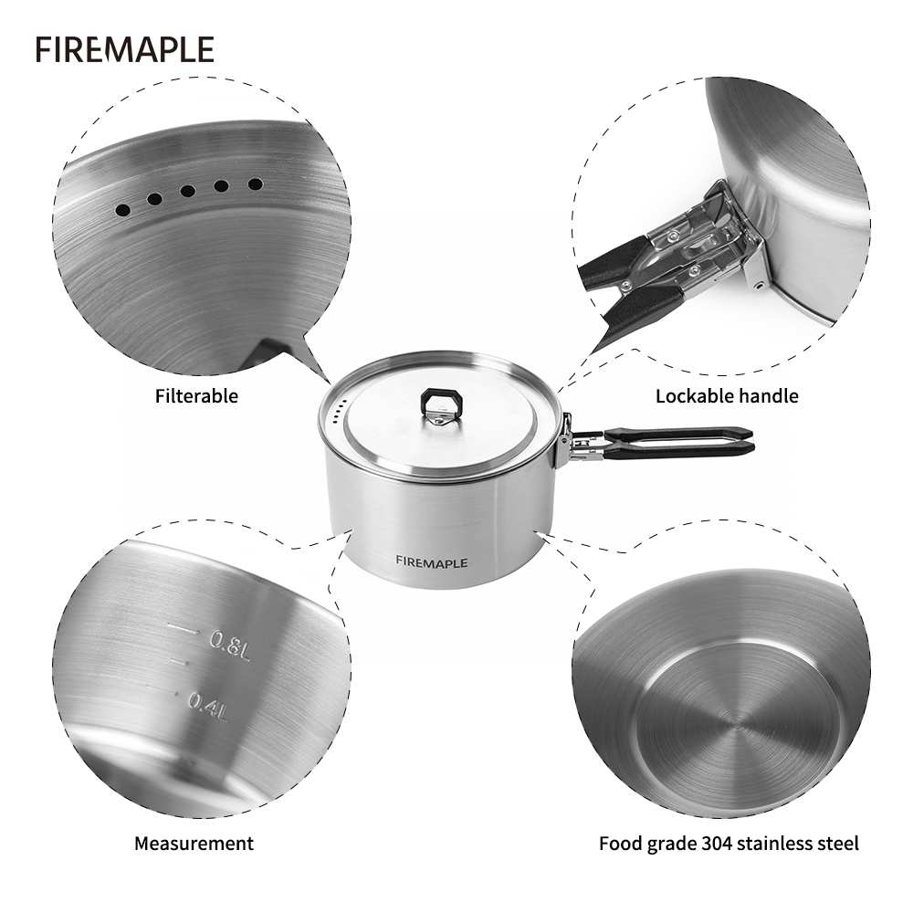 Ogień Maple Camping naczynia t – Camping Cooking Set Compact recenzja i cena