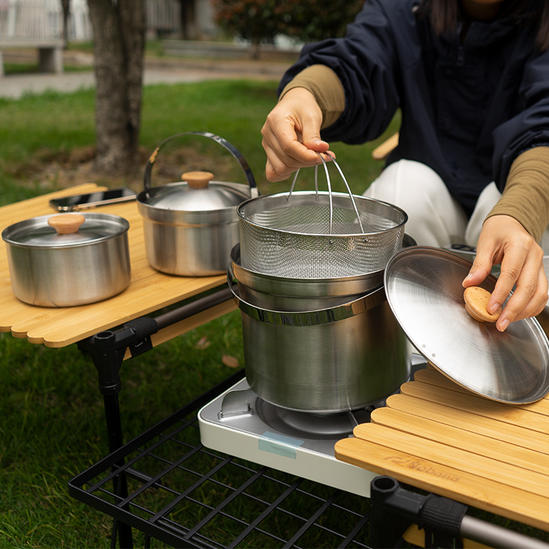 NOBANA najnowszy zestaw garnkó – Camping Cooking And Cutlery Set recenzja i cena