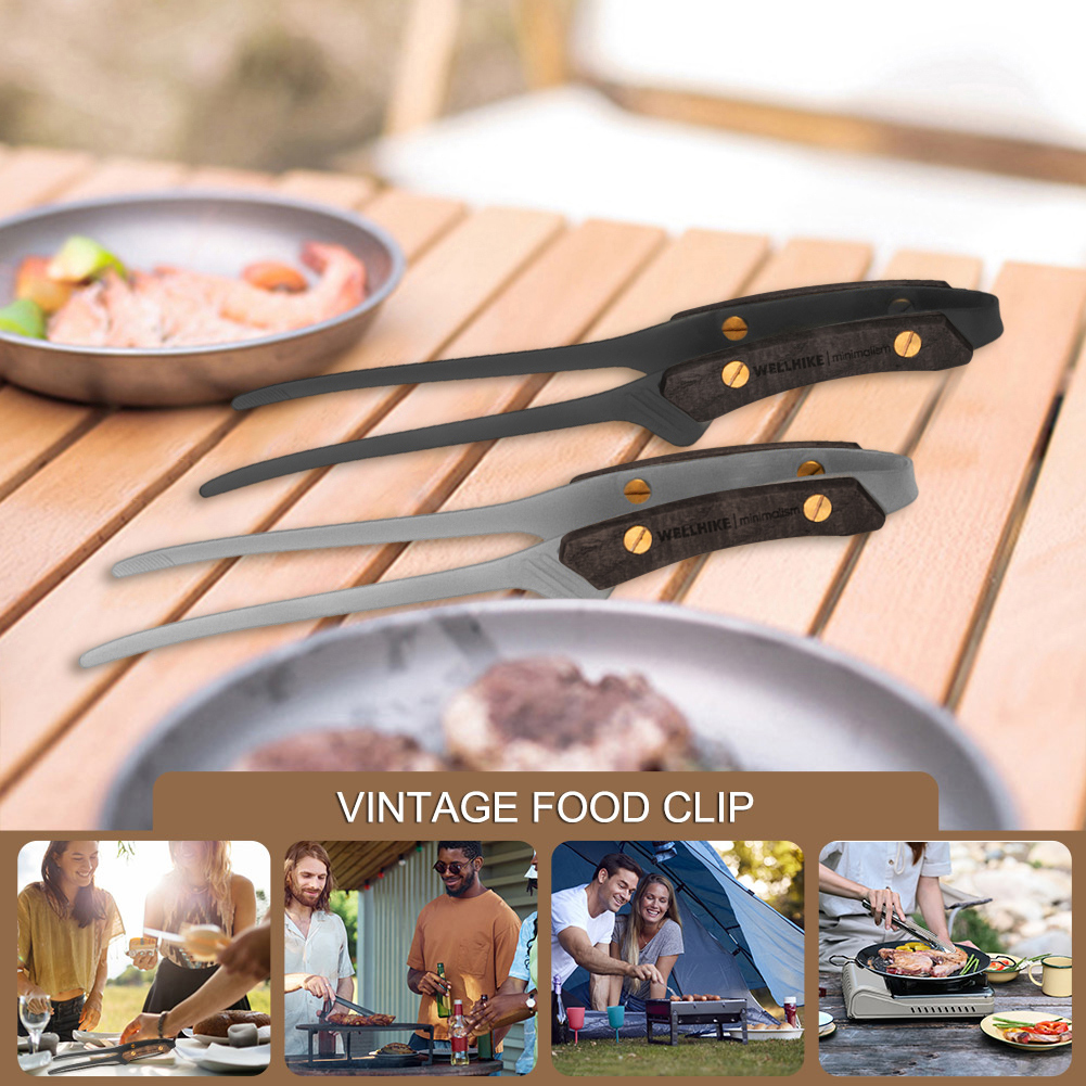 Szczypce do grilla BBQ, klips  – Vintage Camping Cooking Set recenzja i cena