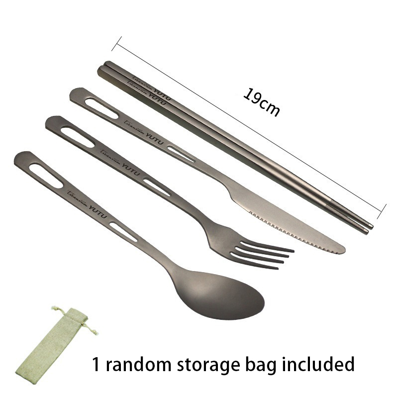 Tytanowy Zestaw Sztućców Kempi – Camping Cooking And Cutlery Set recenzja i cena