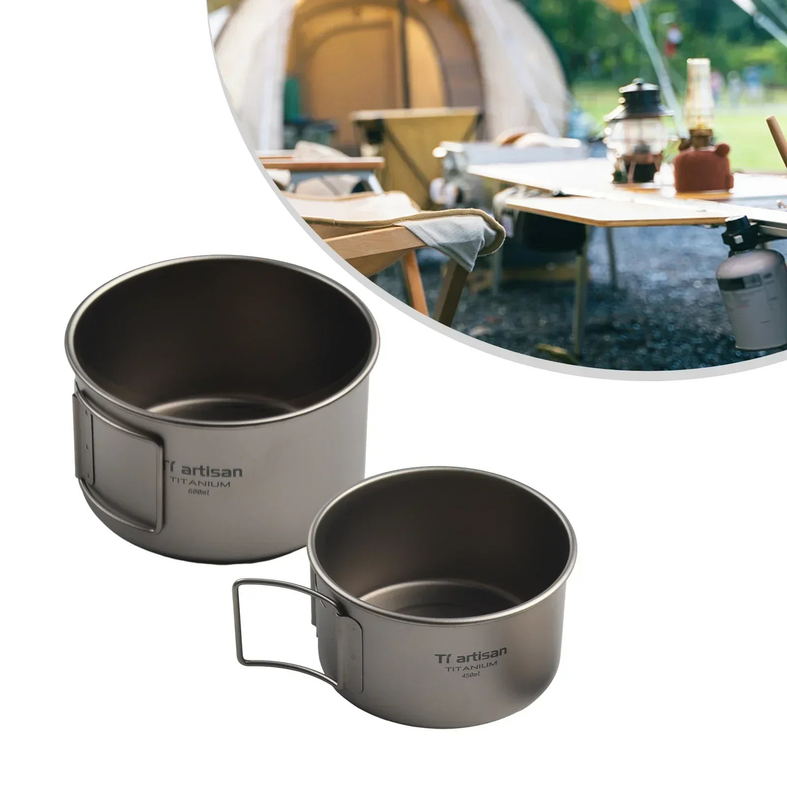 Tytanowa miska ze składanym uc – Camping Cooking Handle recenzja i cena