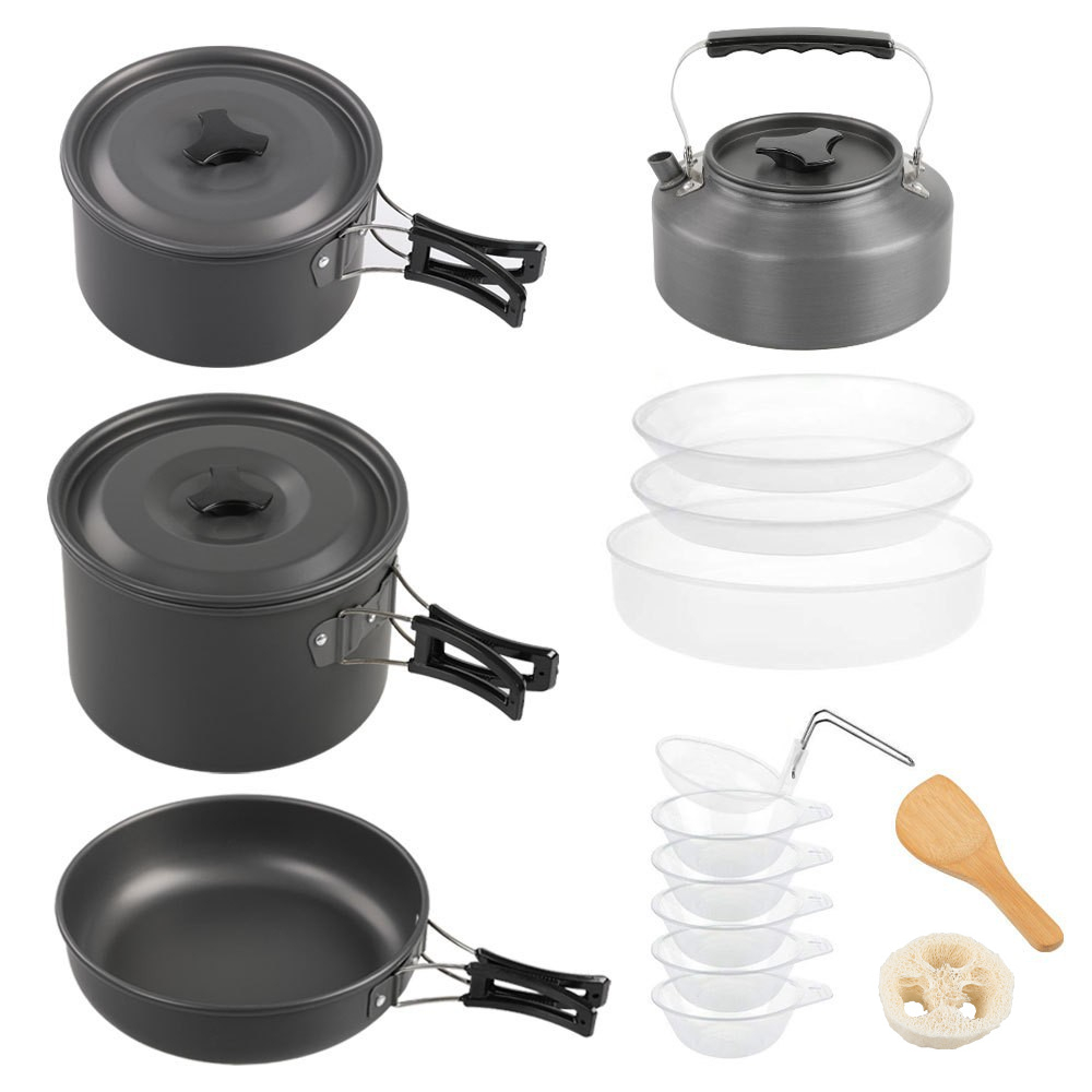 Duży zestaw do gotowania na ze – Nesting Camping Cooking Set recenzja i cena