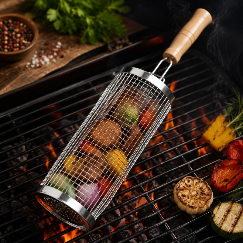 Zestaw okrągłych koszy do gril – Camping Cooking Meat recenzja i cena