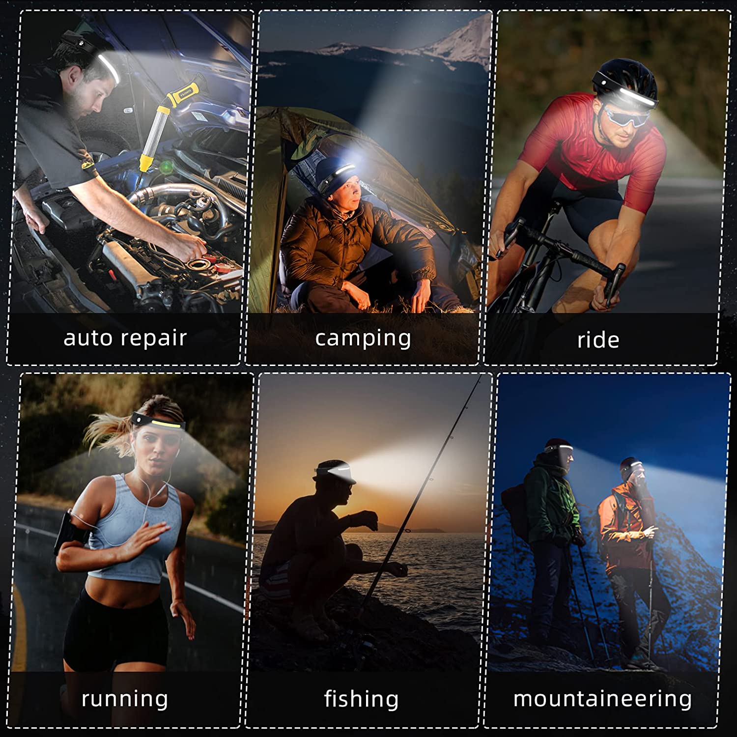 Latarka czołowa LED z czujniki – Camping Cooking Fish recenzja i cena