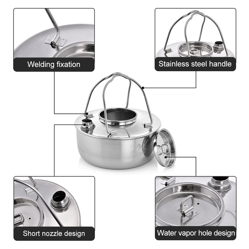 Widesea Camping Outdoor 1.7L S – Camping Cooking Kettle recenzja i cena