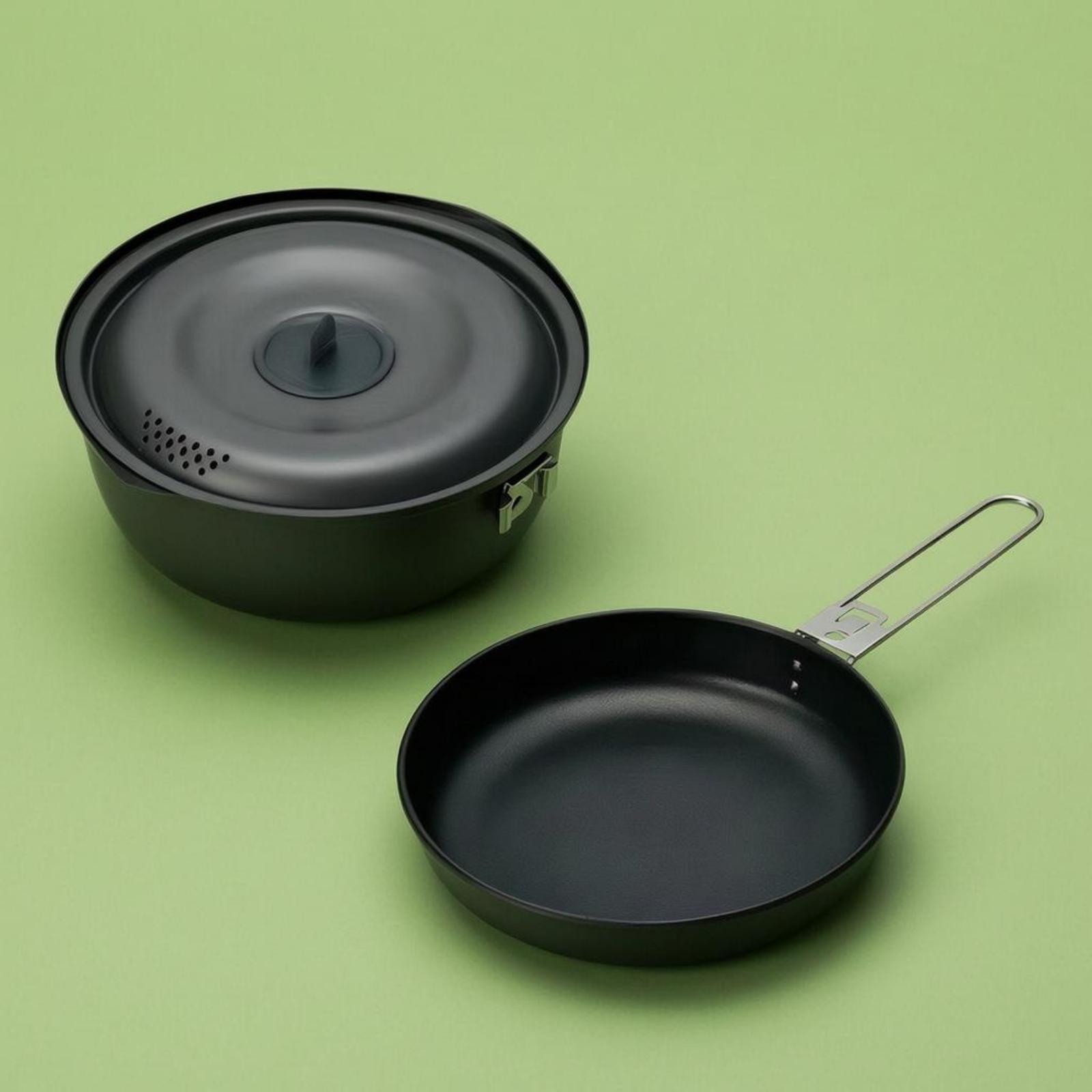 Zestaw naczyń kempingowych z p – Nesting Camping Cooking Set recenzja i cena
