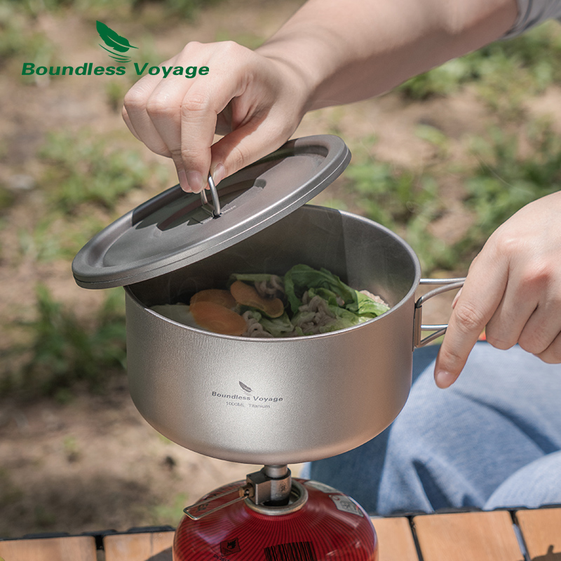 Boundless Voyage Tytanowy garn – Camping Cooking Kits recenzja i cena
