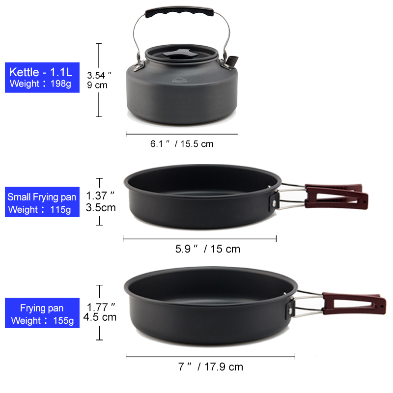 Zestaw garnków biwakowych na z – Camping Cooking Kit Box recenzja i cena