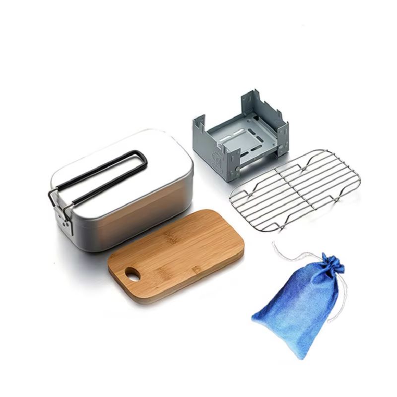 Aluminiowy zestaw do gotowania – Camping Cooking Kit Box recenzja i cena